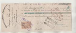 Старинный вексель Франции. Начало 20го века 151.30 франка. 10.10 1922 года