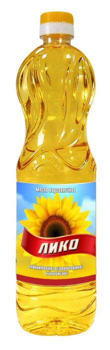 Масло подсолнечное "ЛИКО" 1литр