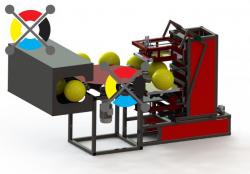 Станок для печати на шарах 800 шаров/час. Станок для печати на шарах 800 шаров/час.