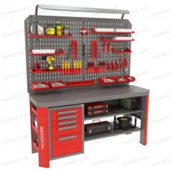 Верстак с двойным перфорированным экраном Гефест-ВС-500-ЭДО