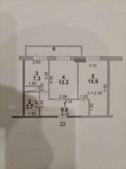 Продам 2х к.квартиру в ГИКе
