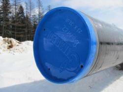 Крышки синие трубные Газпром