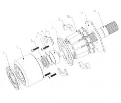 Запчасти и комплектующие для гидронасоса Rexroth A4VSO56