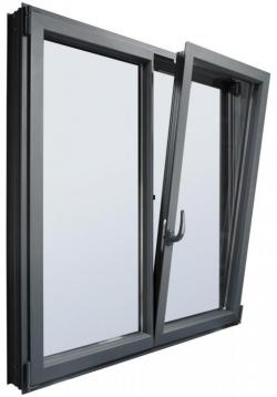 Окна алюминиевые.