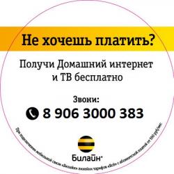 Домашний интернет Билайн
