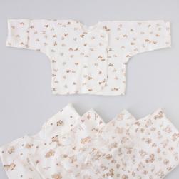 Распашонка на кнопке с отгибающимися ручками