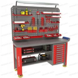 Верстак с двойным экраном и регулируемыми ножками Гефест-ВС-009-ЭДОБ