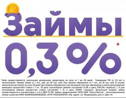 Займы 0,3%