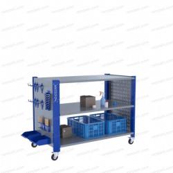 Сборный мобильный стеллаж для мастерской KronVuz CT H3 15Х10-2SB1-K