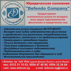 Юридическая компания "Defendo Company". Услуги по вoзврату всех видов задолженностей физических и юридических лиц.