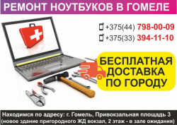 Ремонт ноутбуков в Гомеле. Бесплатная доставка по городу!