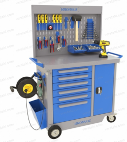 Металлическая тележка для инструментов KronVuz TBV 611-S
