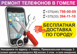 Ремонт телефонов в Гомеле. Бесплатная доставка по городу!