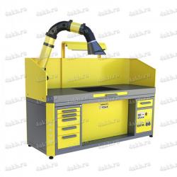 Стол сварочный с ящиками и вытяжкой Стол сварочный с ящиками и вытяжкой