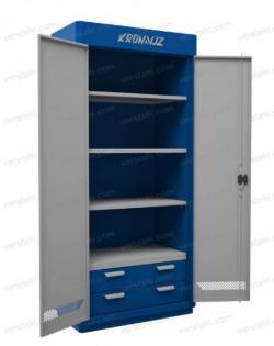 Шкаф для хранения инструмента с ящиками на колесах KronVuz Box 1240